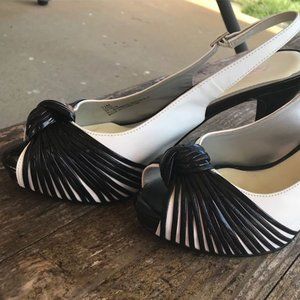 Women’s black/white high heels